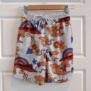 NEFF Retro Swim Boardshorts | rainbow| mushrooms| snakes